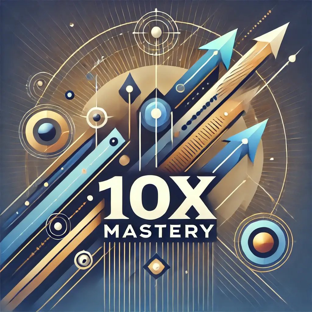 DALL·E 2024-07-10 11.56.06 - Create a professional and sophisticated visual representation of 10x Mastery featuring a sleek, abstract design with elements symbolizing exponentia