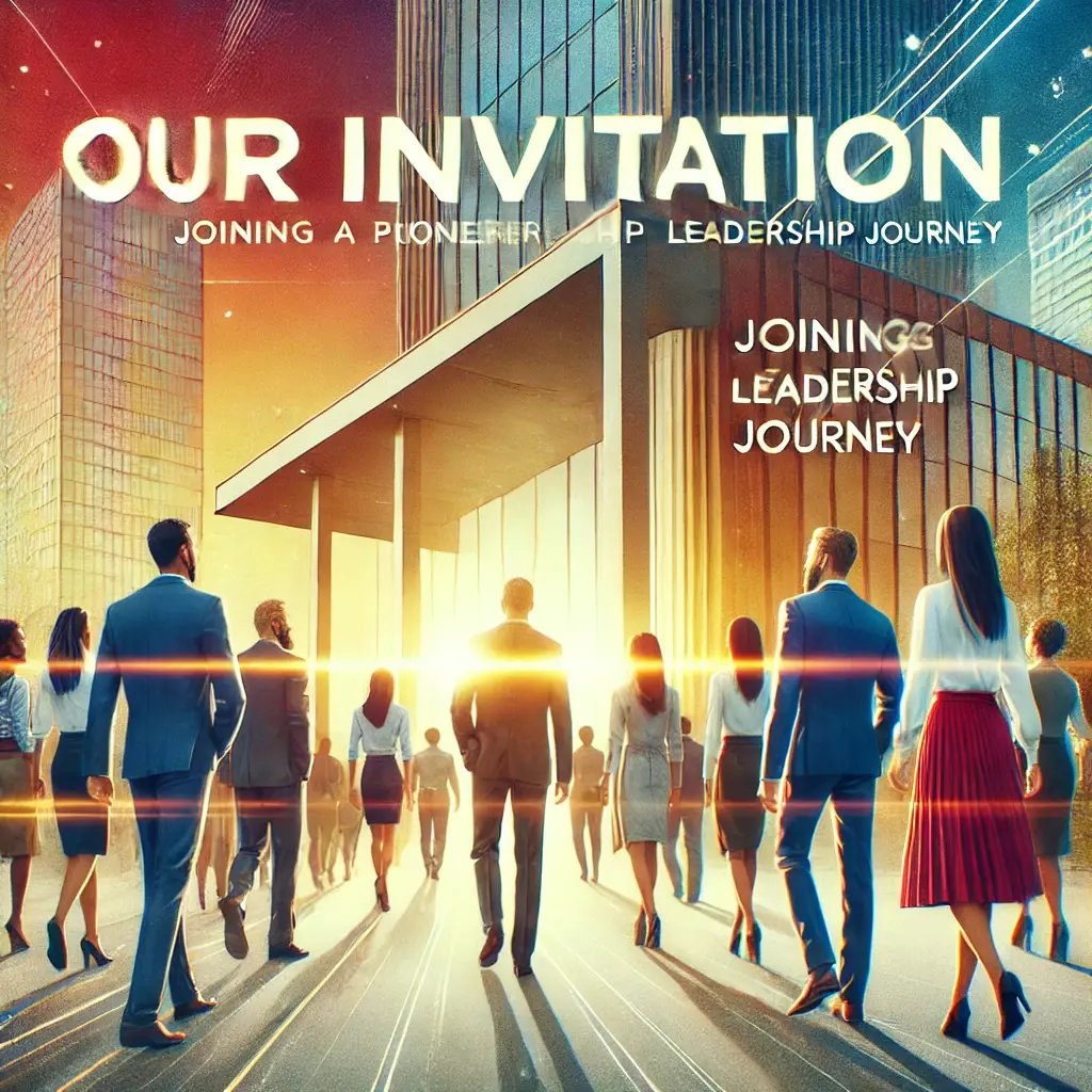 DALL·E 2024-07-16 17.17.47 - A vibrant scene of a diverse group of professionals, both young and experienced, walking together towards a modern building symbolizing a new beginnin