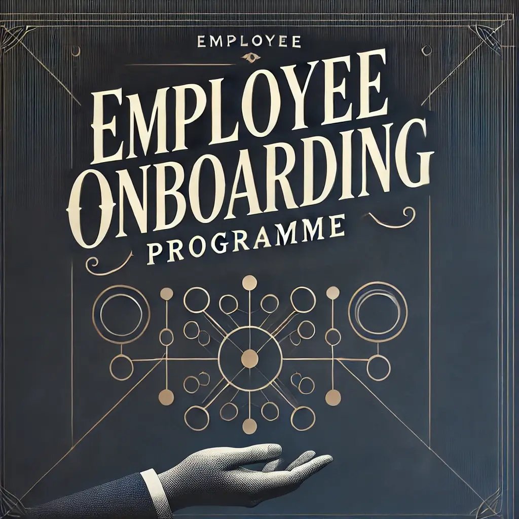 DALL·E 2024-07-31 11.27.54 - A sophisticated corporate design featuring the words Employee Onboarding Programme in an elegant, serif font. The background should be a subtle grad