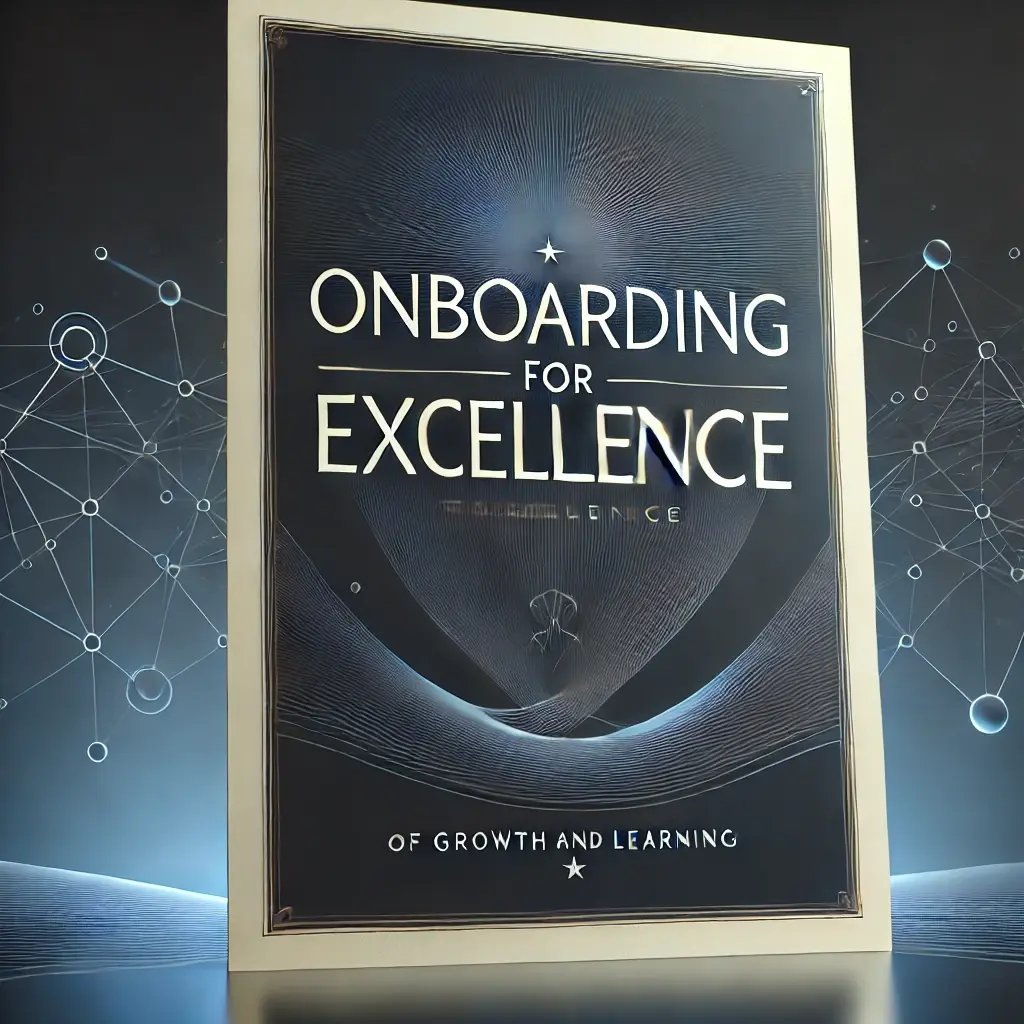 DALL·E 2024-07-31 16.45.53 - A professional and inspiring corporate poster design featuring the words Onboarding For Excellence prominently displayed in an elegant, serif font. 